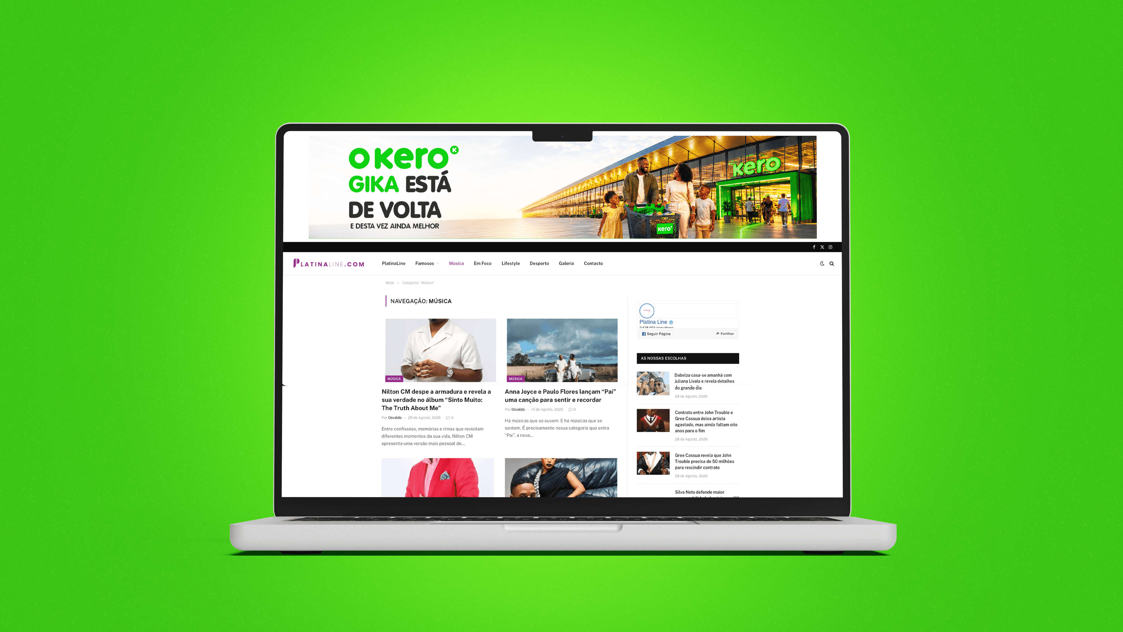 Campanha "O Kero Gika está de volta" aplicada em outdoor
